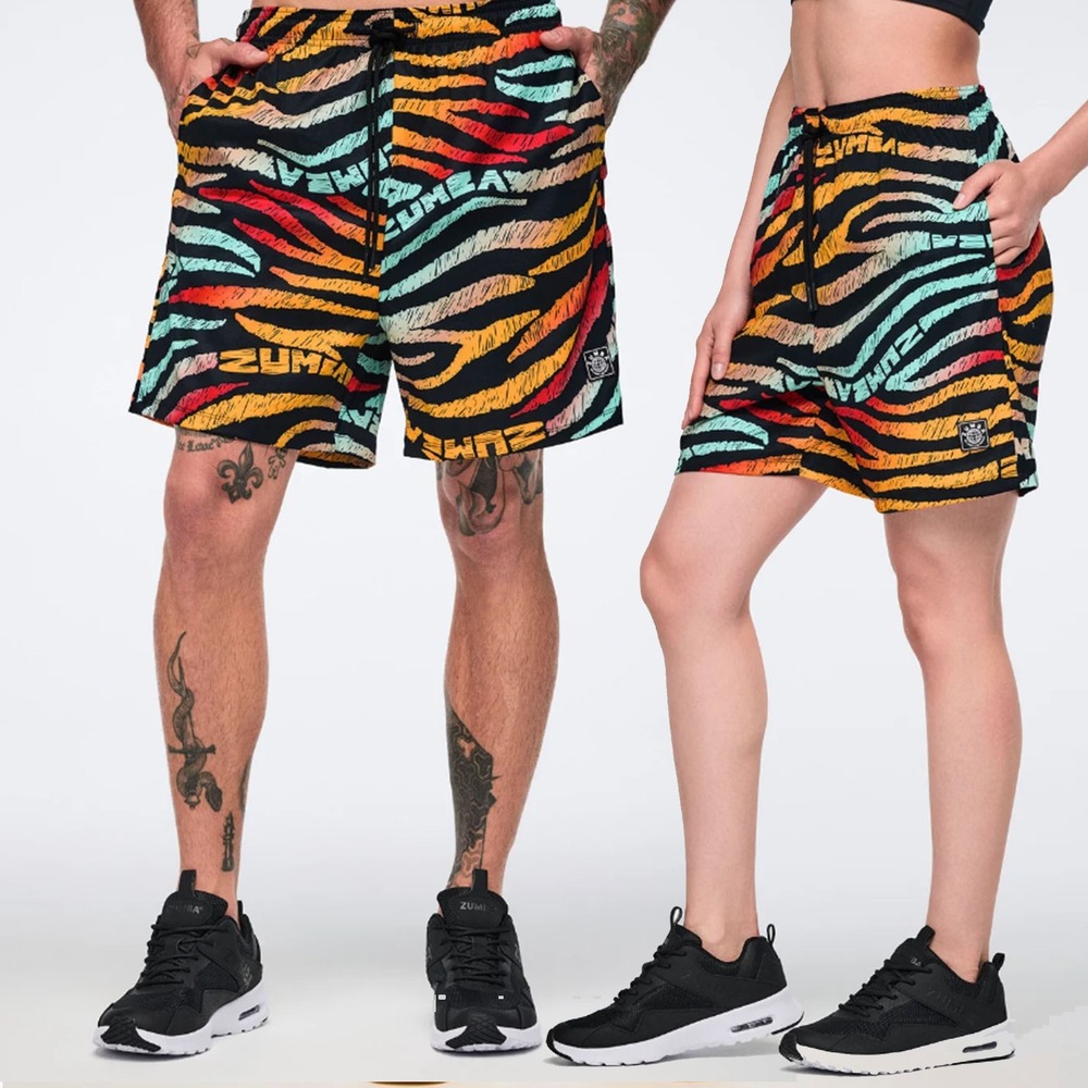 NWOT ZUMBA Wildbeat Men's Woven Shorts Size Medium